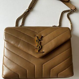 Saint Laurent Small Loulou Chain Leather Shoulder Bag